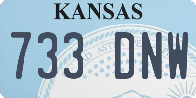 KS license plate 733DNW