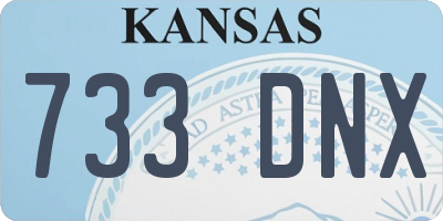 KS license plate 733DNX