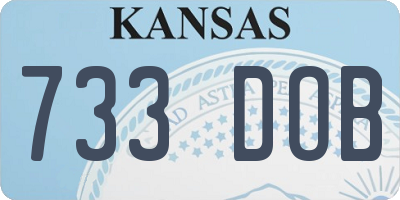 KS license plate 733DOB