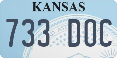 KS license plate 733DOC