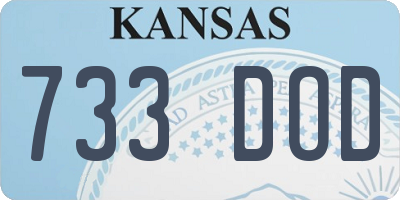 KS license plate 733DOD
