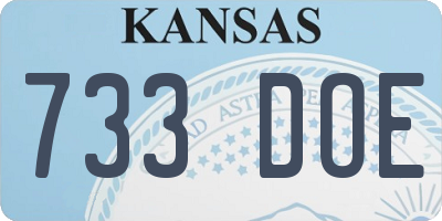 KS license plate 733DOE