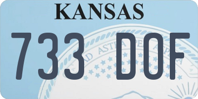 KS license plate 733DOF