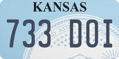 KS license plate 733DOI