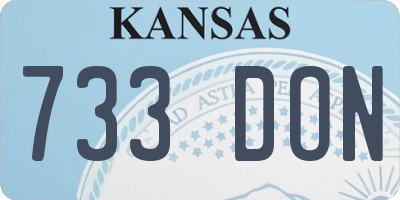 KS license plate 733DON