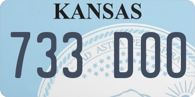 KS license plate 733DOO