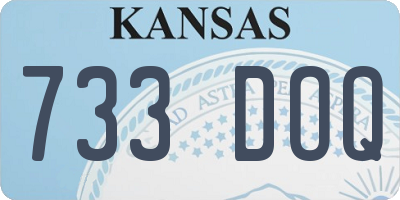 KS license plate 733DOQ