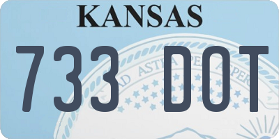 KS license plate 733DOT