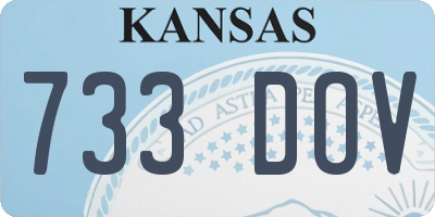 KS license plate 733DOV