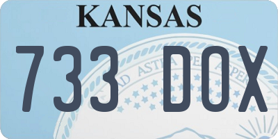 KS license plate 733DOX