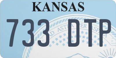 KS license plate 733DTP