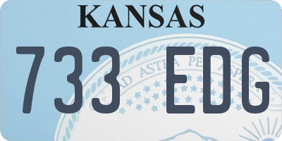 KS license plate 733EDG