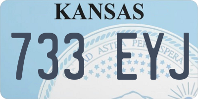 KS license plate 733EYJ