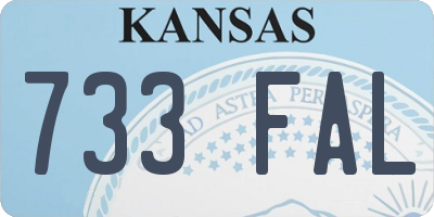 KS license plate 733FAL