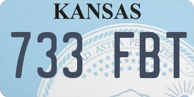 KS license plate 733FBT