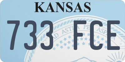 KS license plate 733FCE