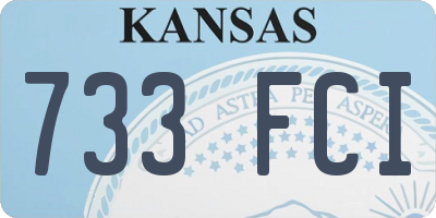 KS license plate 733FCI