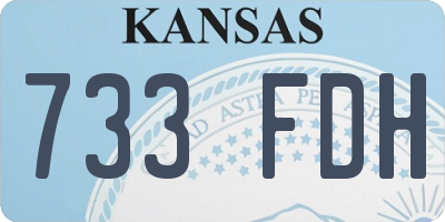 KS license plate 733FDH