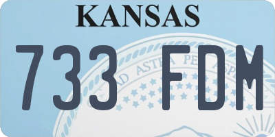 KS license plate 733FDM
