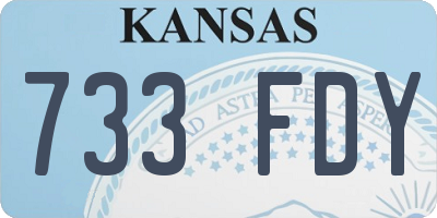 KS license plate 733FDY