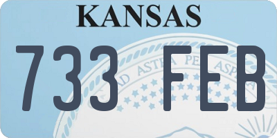 KS license plate 733FEB