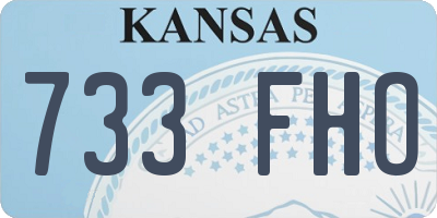 KS license plate 733FHO