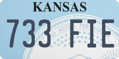 KS license plate 733FIE