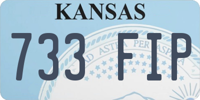 KS license plate 733FIP