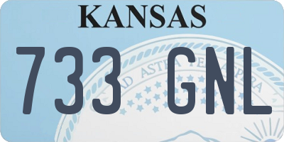 KS license plate 733GNL
