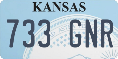 KS license plate 733GNR