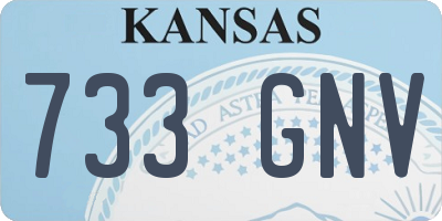 KS license plate 733GNV