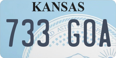 KS license plate 733GOA