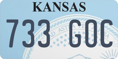 KS license plate 733GOC