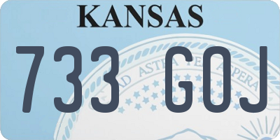 KS license plate 733GOJ