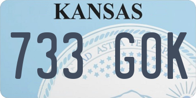 KS license plate 733GOK