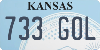 KS license plate 733GOL