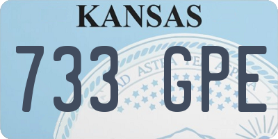 KS license plate 733GPE