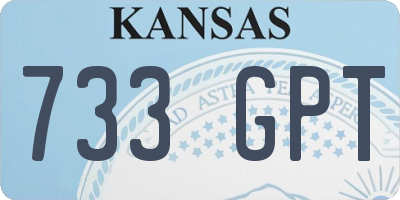 KS license plate 733GPT