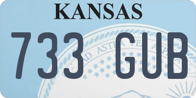 KS license plate 733GUB