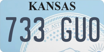 KS license plate 733GUO