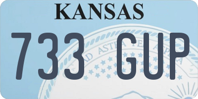 KS license plate 733GUP