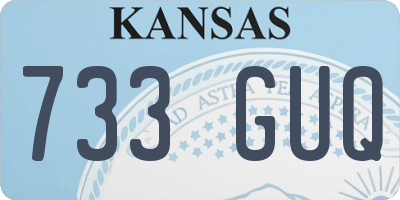 KS license plate 733GUQ