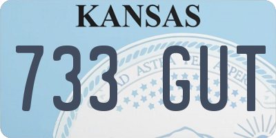 KS license plate 733GUT