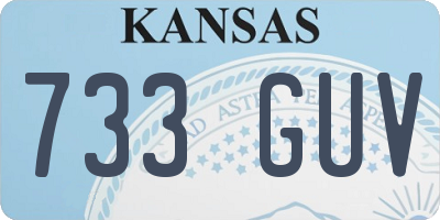 KS license plate 733GUV