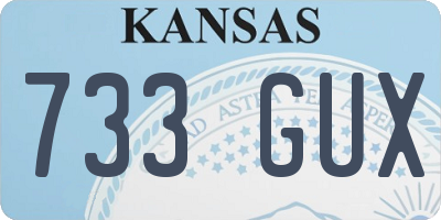 KS license plate 733GUX
