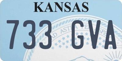 KS license plate 733GVA