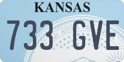 KS license plate 733GVE