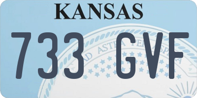 KS license plate 733GVF