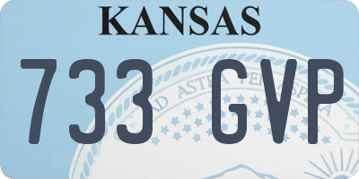 KS license plate 733GVP