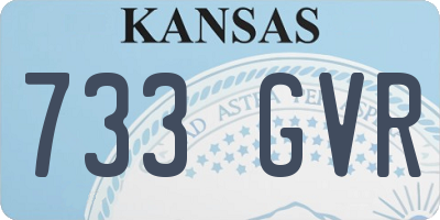 KS license plate 733GVR